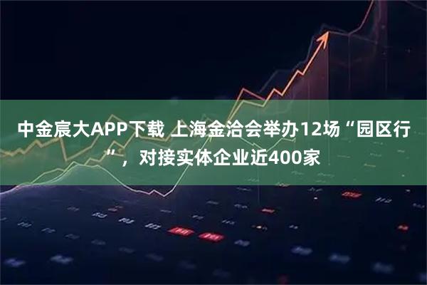 中金宸大APP下载 上海金洽会举办12场“园区行”，对接实体企业近400家