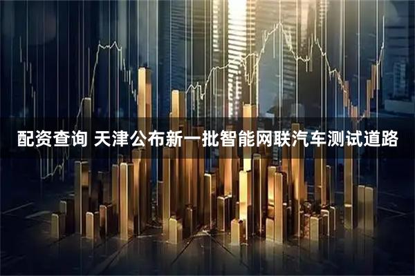 配资查询 天津公布新一批智能网联汽车测试道路